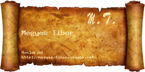 Megyes Tibor névjegykártya